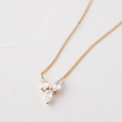 Spring Necklace 3 Drop Diamonds 0.45 Carat | Lab Diamonds